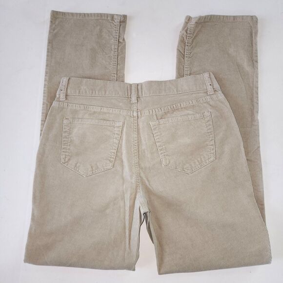 St John's Bay Women's Beige Straight Leg Corduroy Pants Sz 8 - Picture 2 of 6